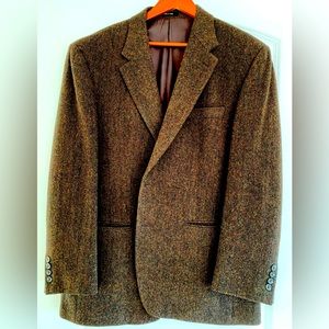 Lauren Ralph Lauren Brown Herringbone Tweed Sport Coat - 44R